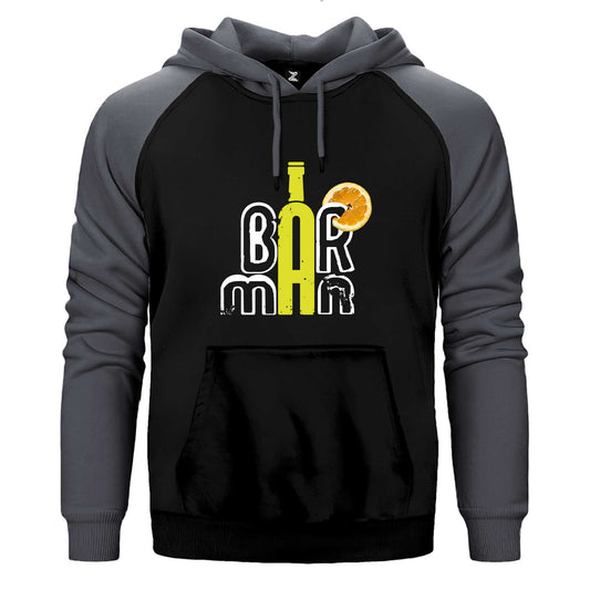 Barman Text Çift Renk Reglan Kol Sweatshirt / Hoodie