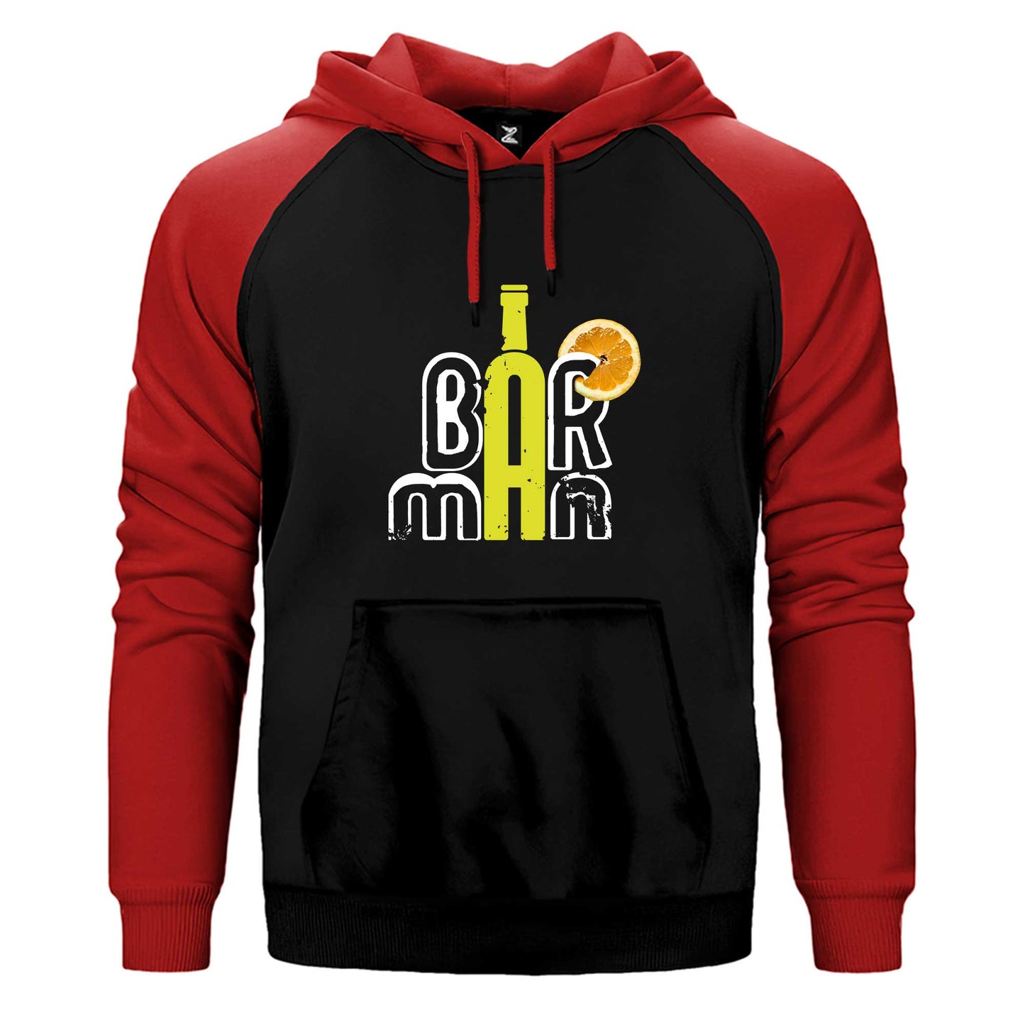 Barman Text Çift Renk Reglan Kol Sweatshirt / Hoodie