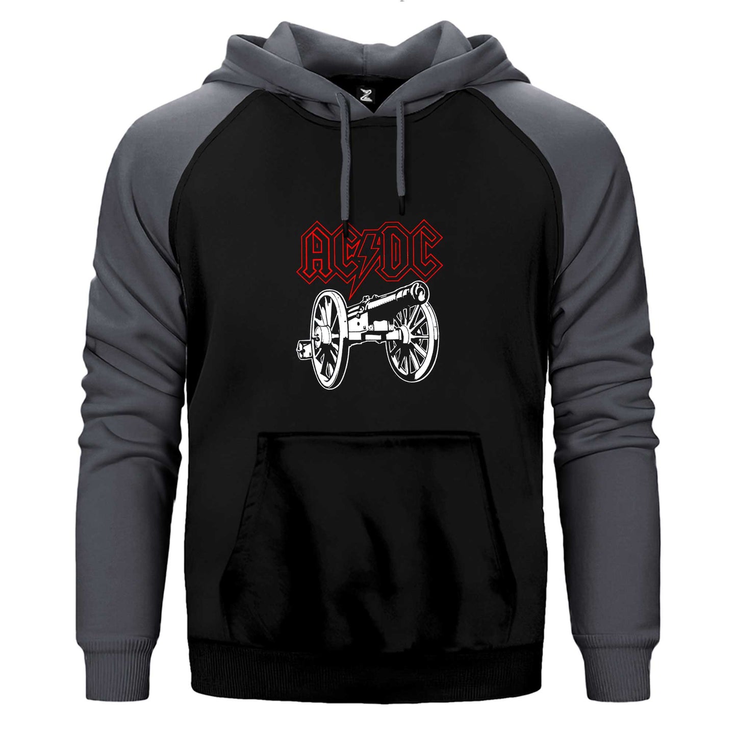 Ac Dc About Rock Cannon Çift Renk Reglan Kol Sweatshirt / Hoodie