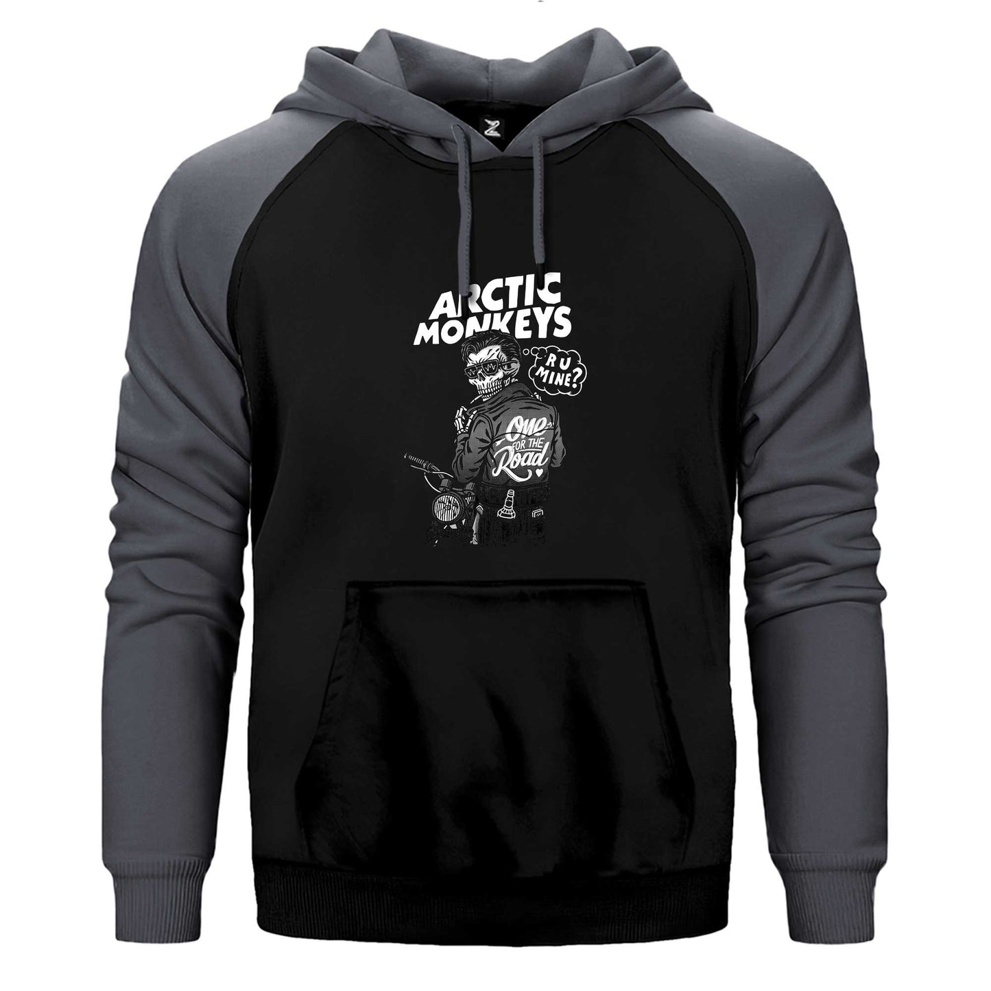 Artic Monkeys Skull Rider Çift Renk Reglan Kol Sweatshirt / Hoodie