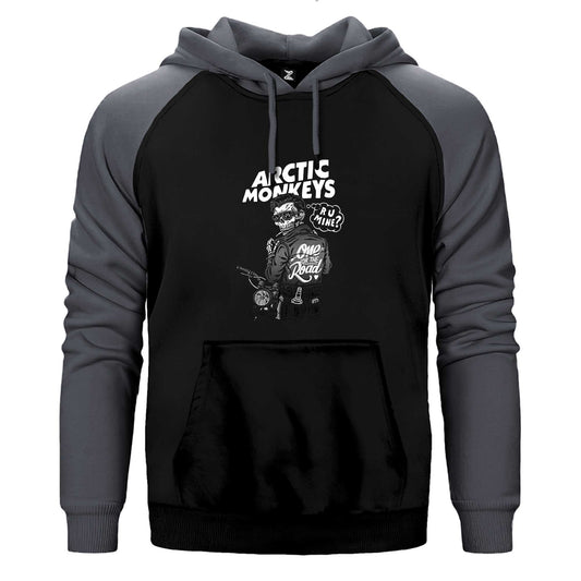 Artic Monkeys Skull Rider Çift Renk Reglan Kol Sweatshirt / Hoodie