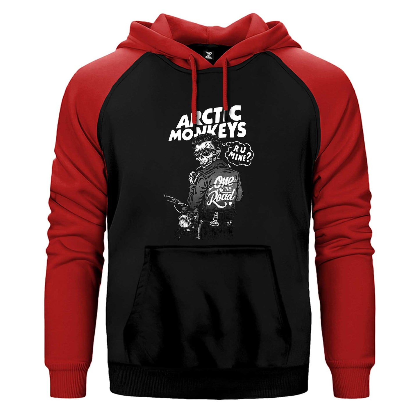 Artic Monkeys Skull Rider Çift Renk Reglan Kol Sweatshirt / Hoodie