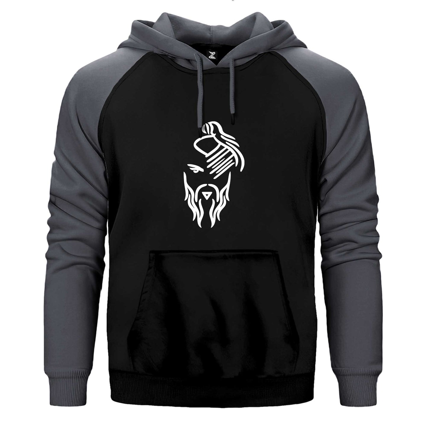 Hayko Cepkin Yeni Logo White Çift Renk Reglan Kol Sweatshirt / Hoodie