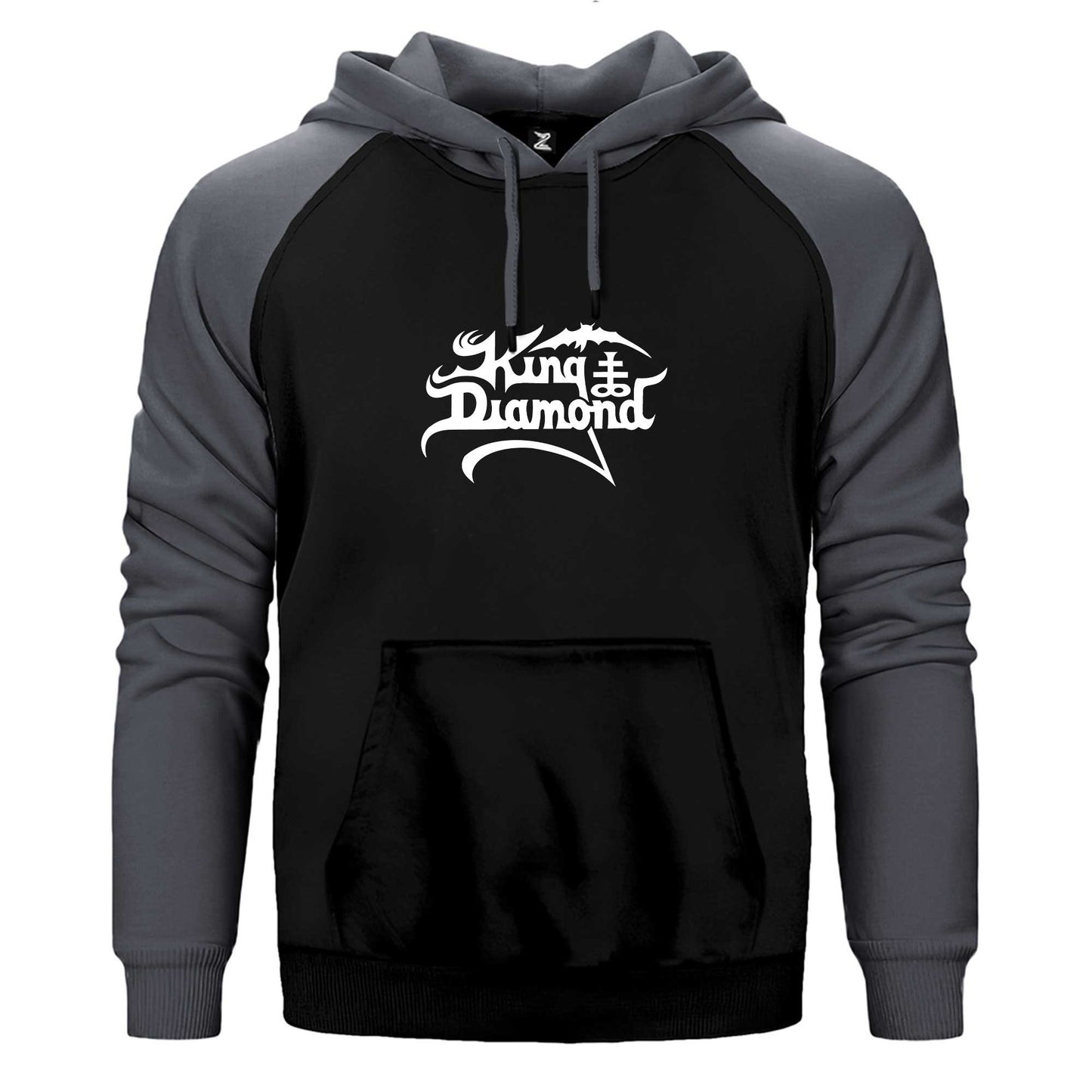 King Diamonds White Logo Çift Renk Reglan Kol Sweatshirt / Hoodie