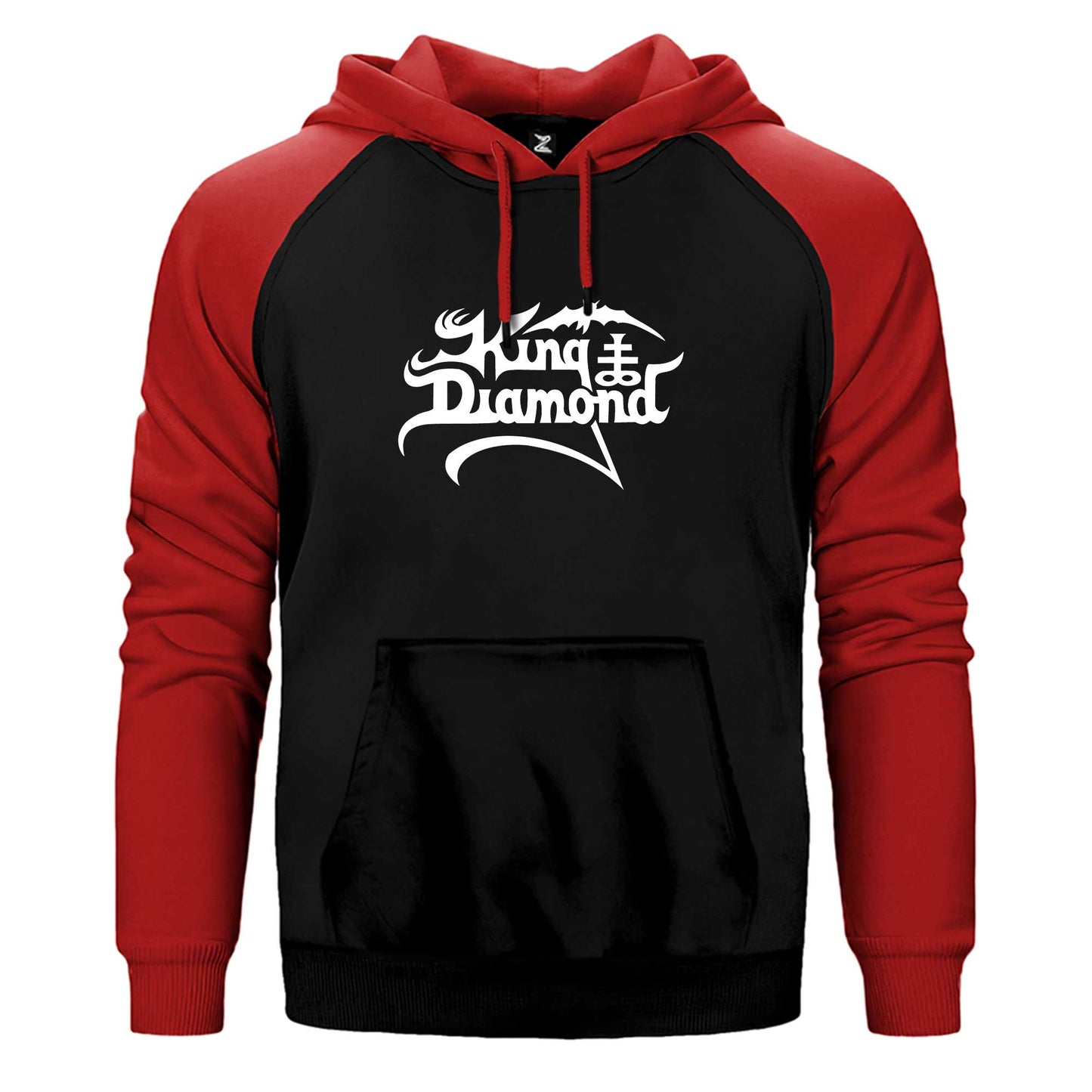 King Diamonds White Logo Çift Renk Reglan Kol Sweatshirt / Hoodie