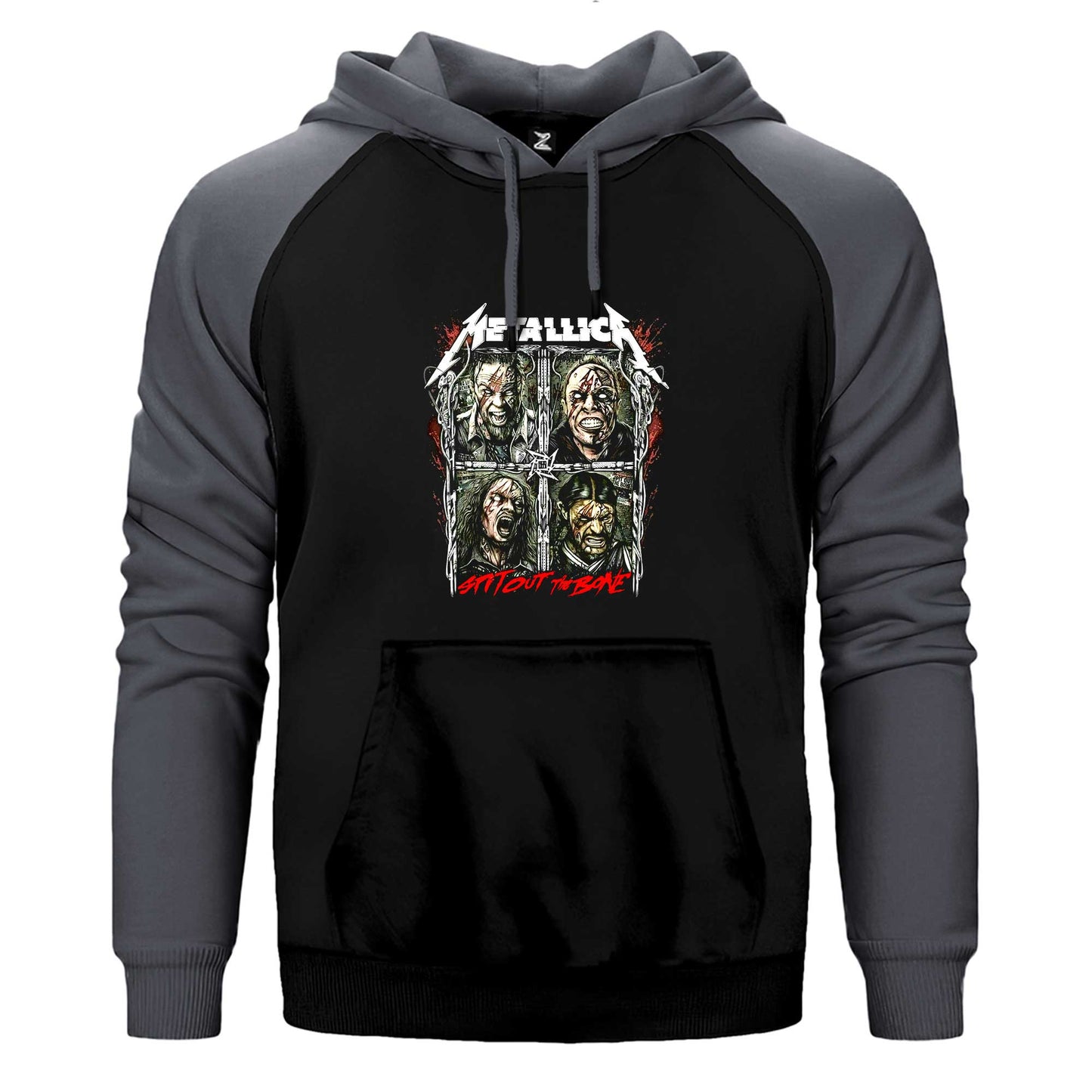 Metallica Spitout The Bone Çift Renk Reglan Kol Sweatshirt / Hoodie