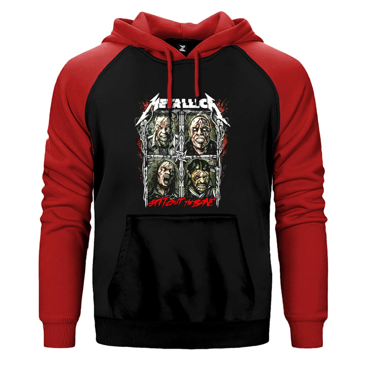 Metallica Spitout The Bone Çift Renk Reglan Kol Sweatshirt / Hoodie