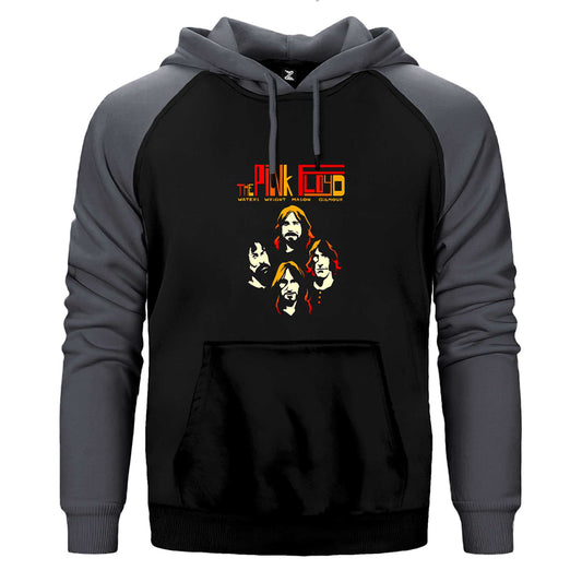 Pink Floyd Grup Silüet Çift Renk Reglan Kol Sweatshirt / Hoodie