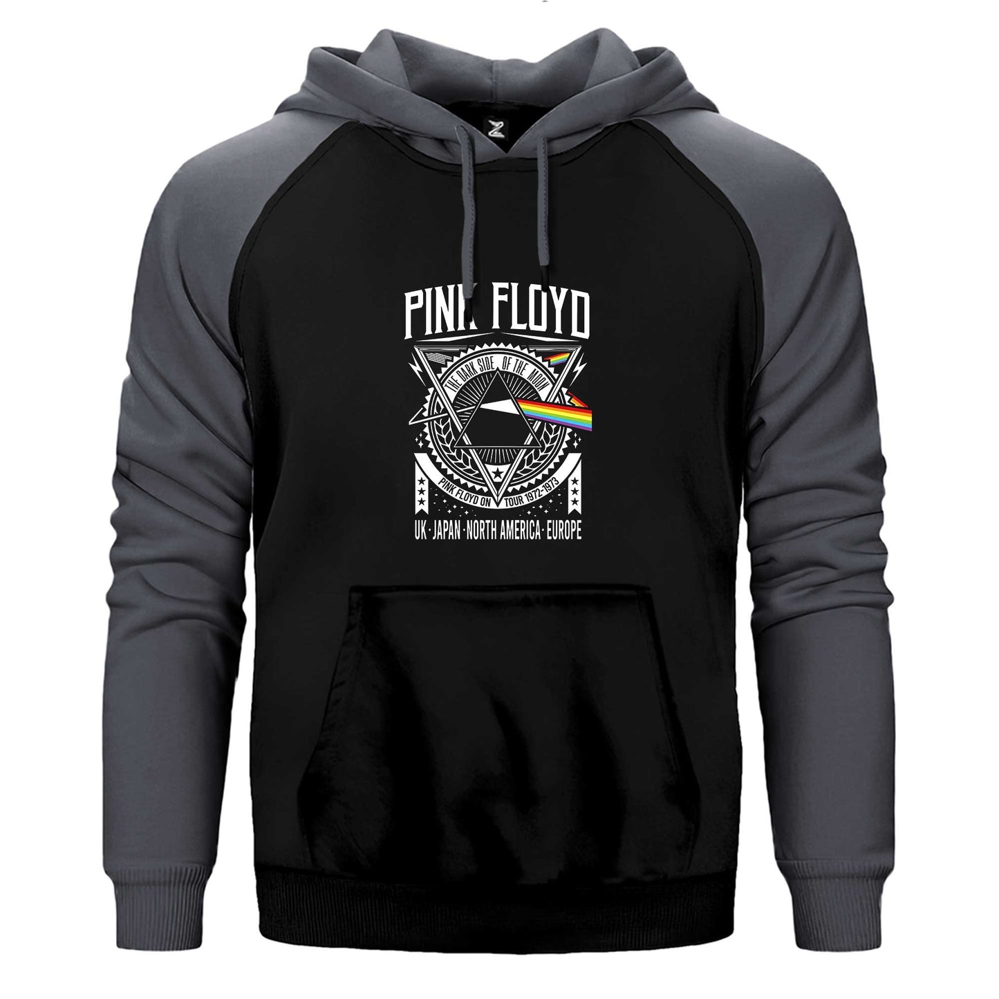 Pink Floyd Tour 1972 1973 Çift Renk Reglan Kol Sweatshirt / Hoodie