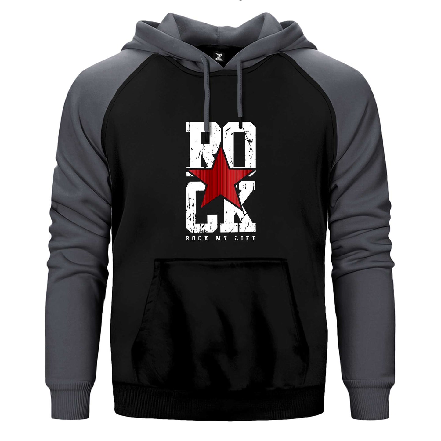 Rock My Life Çift Renk Reglan Kol Sweatshirt / Hoodie