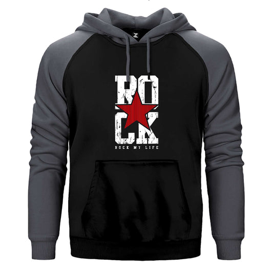 Rock My Life Çift Renk Reglan Kol Sweatshirt / Hoodie