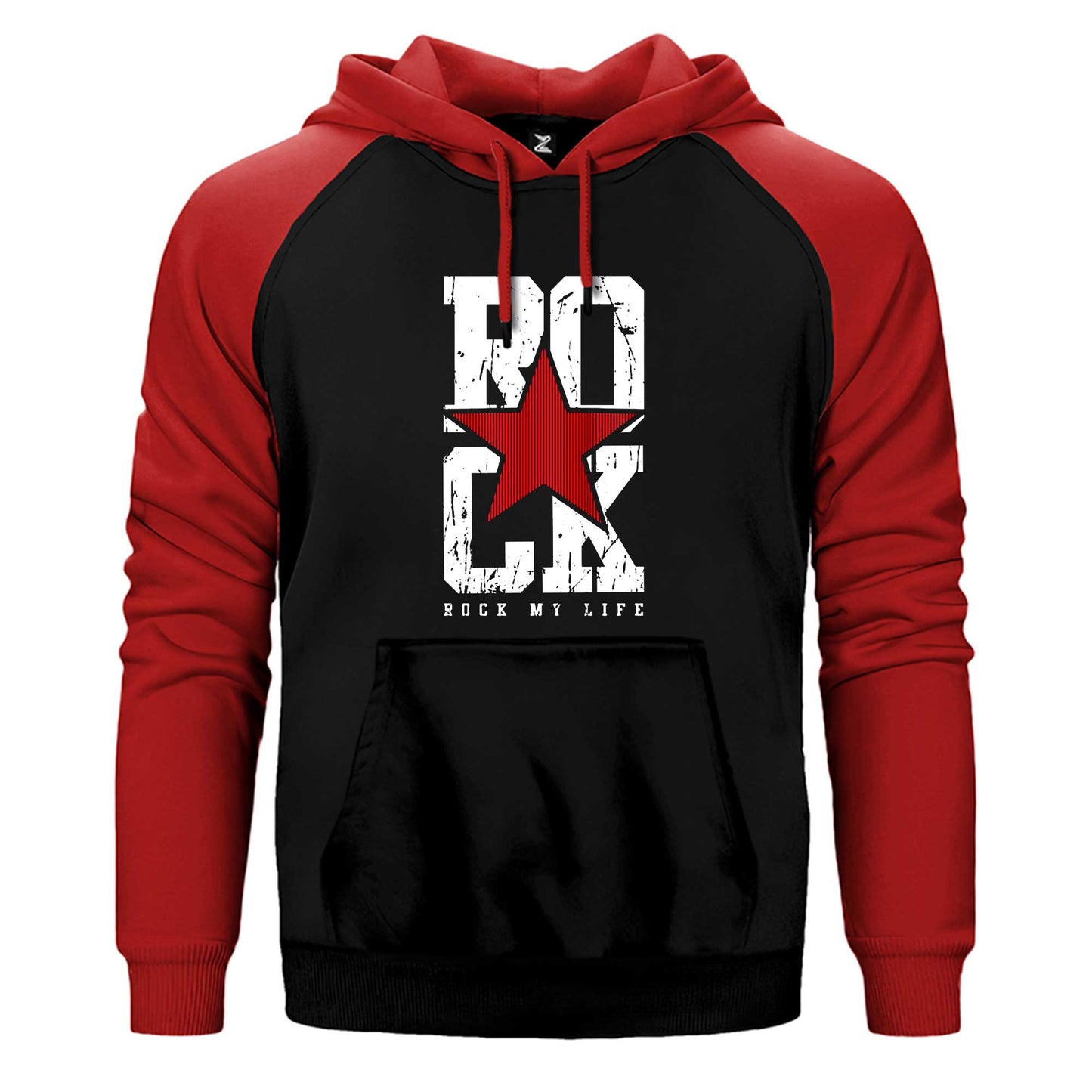 Rock My Life Çift Renk Reglan Kol Sweatshirt / Hoodie