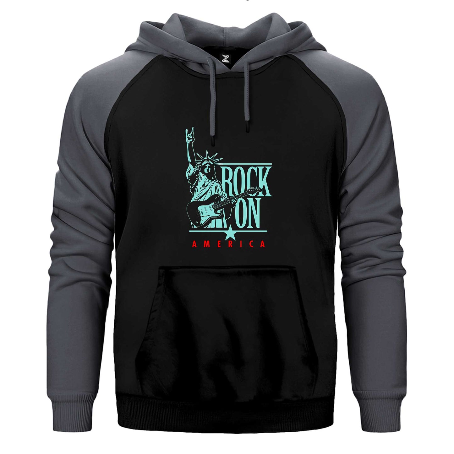 Rock On America Çift Renk Reglan Kol Sweatshirt / Hoodie