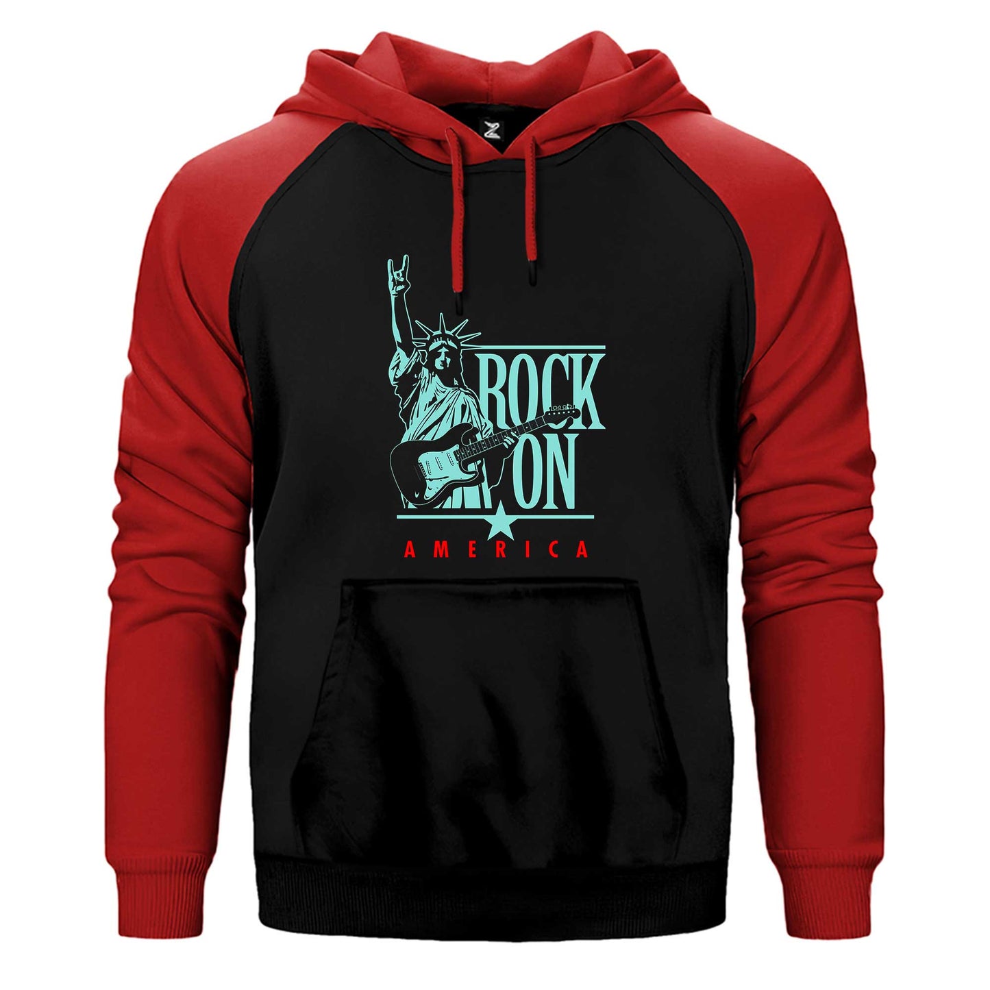 Rock On America Çift Renk Reglan Kol Sweatshirt / Hoodie