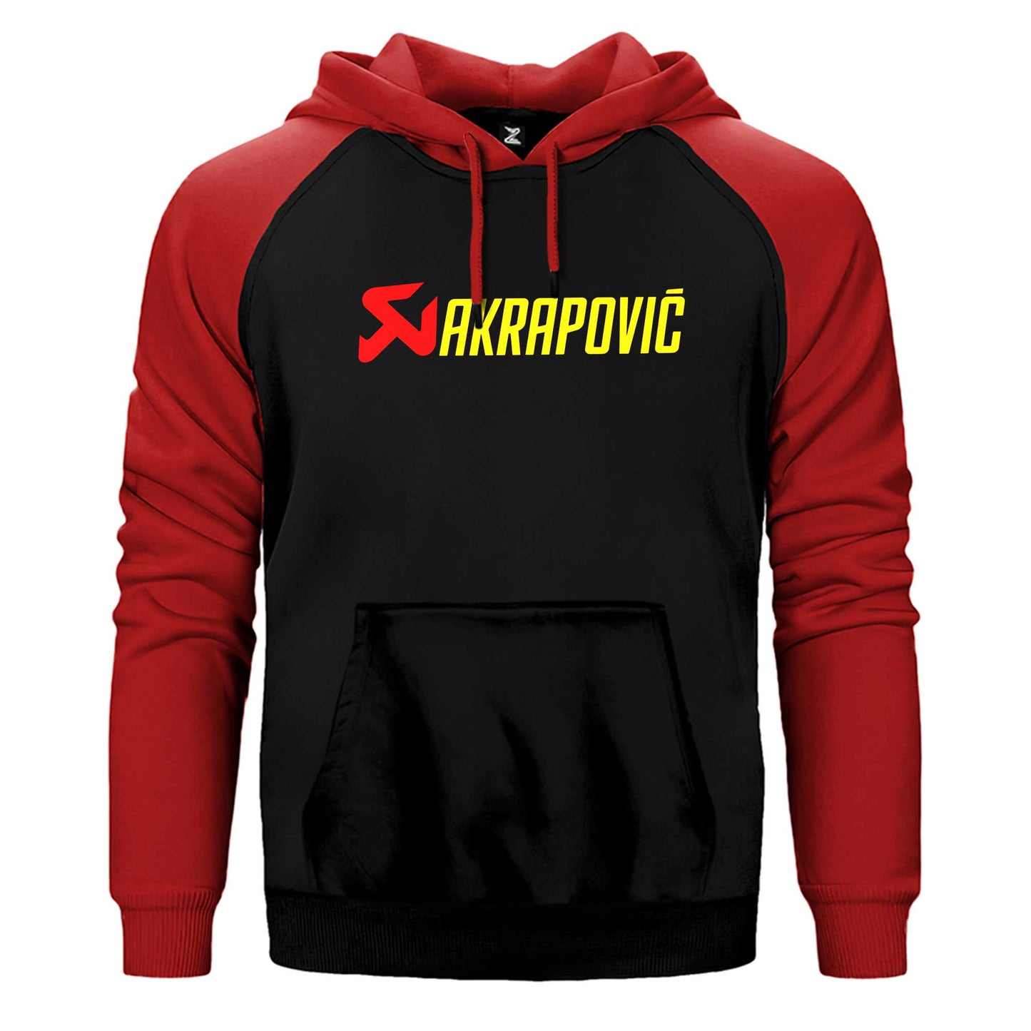 Akrapovic Logo Text Çift Renk Reglan Kol Sweatshirt / Hoodie