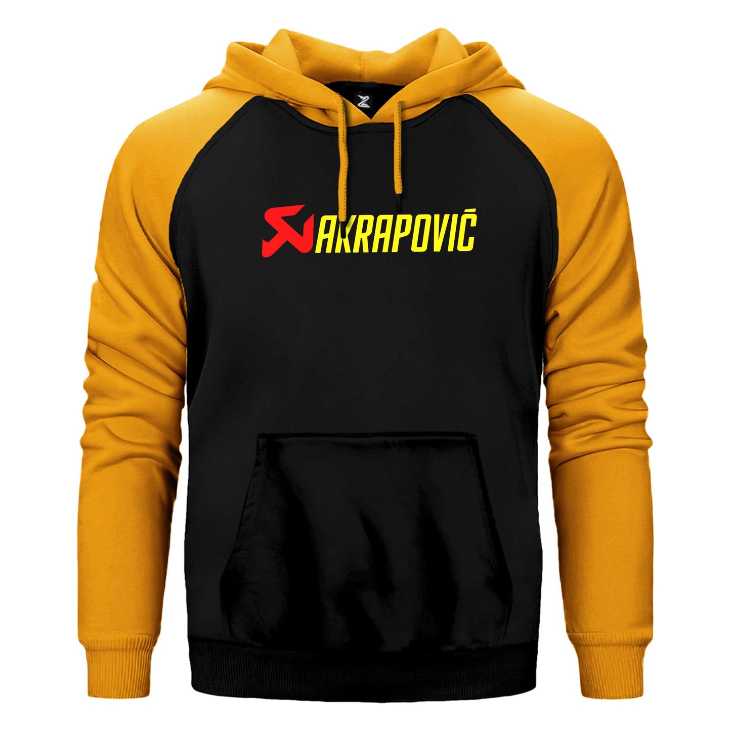 Akrapovic Logo Text Çift Renk Reglan Kol Sweatshirt / Hoodie
