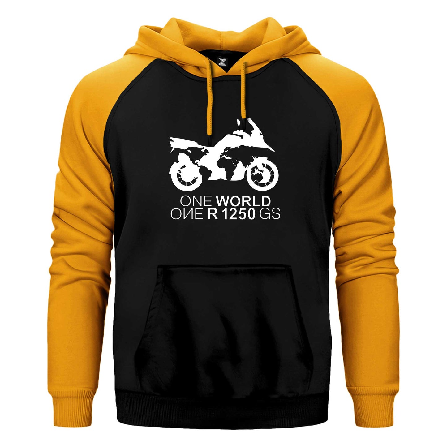 ONE World 1250GS White Çift Renk Reglan Kol Sweatshirt / Hoodie