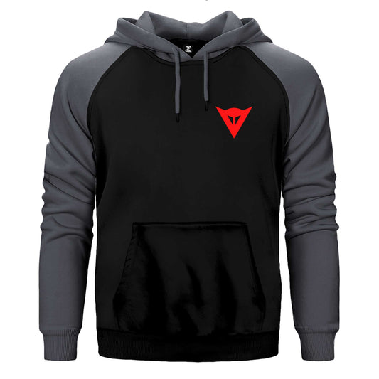 Dainese Red Logo Çift Renk Reglan Kol Sweatshirt / Hoodie