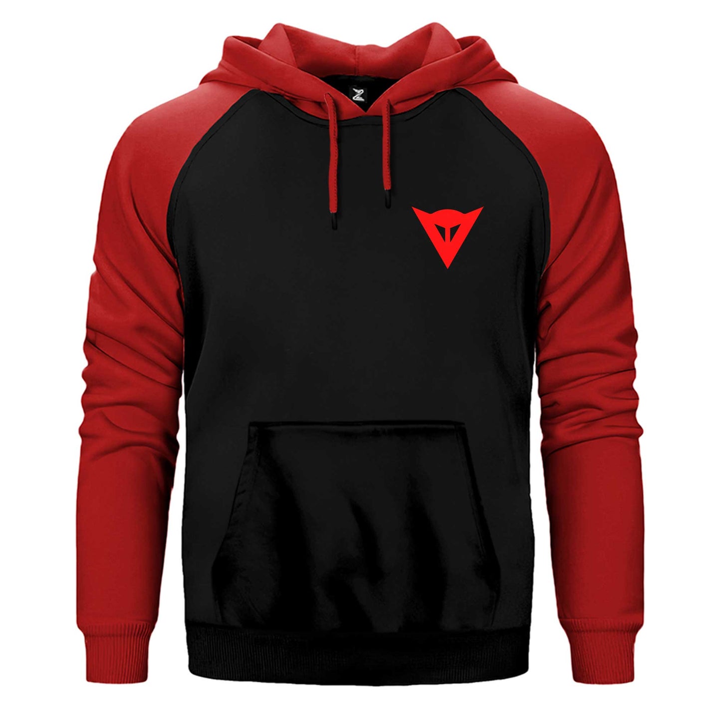 Dainese Red Logo Çift Renk Reglan Kol Sweatshirt / Hoodie