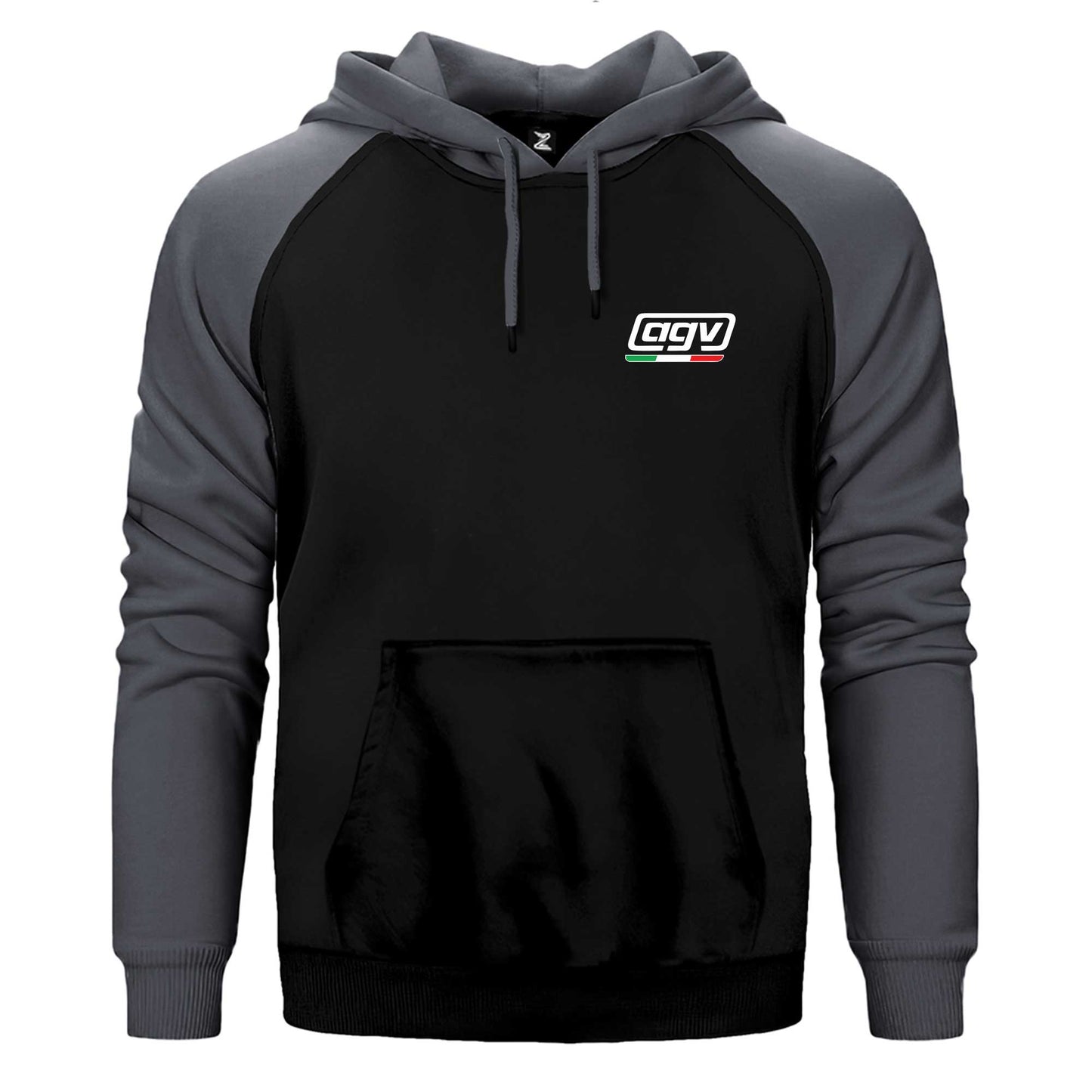 AGV İtalya Logo Çift Renk Reglan Kol Sweatshirt / Hoodie
