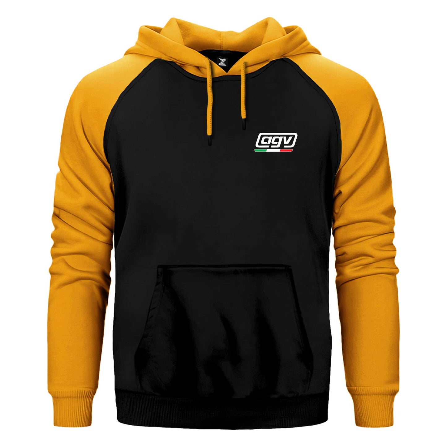 AGV İtalya Logo Çift Renk Reglan Kol Sweatshirt / Hoodie
