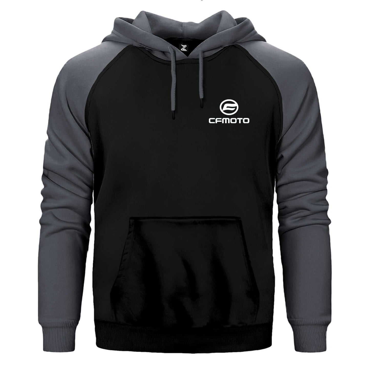 CFMOTO Logo White Çift Renk Reglan Kol Sweatshirt / Hoodie