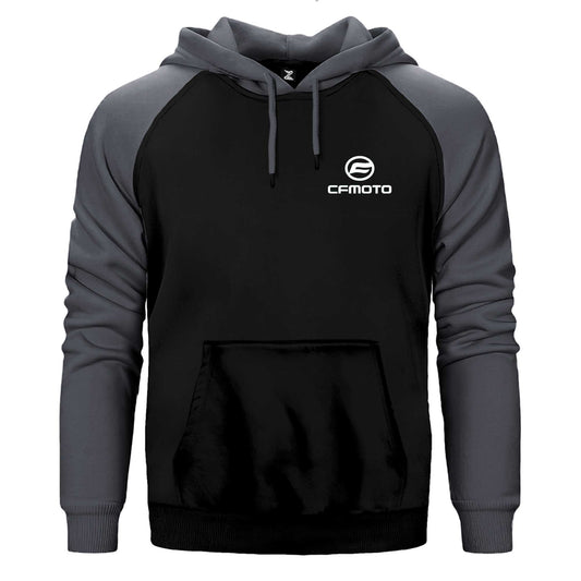 CFMOTO Logo White Çift Renk Reglan Kol Sweatshirt / Hoodie