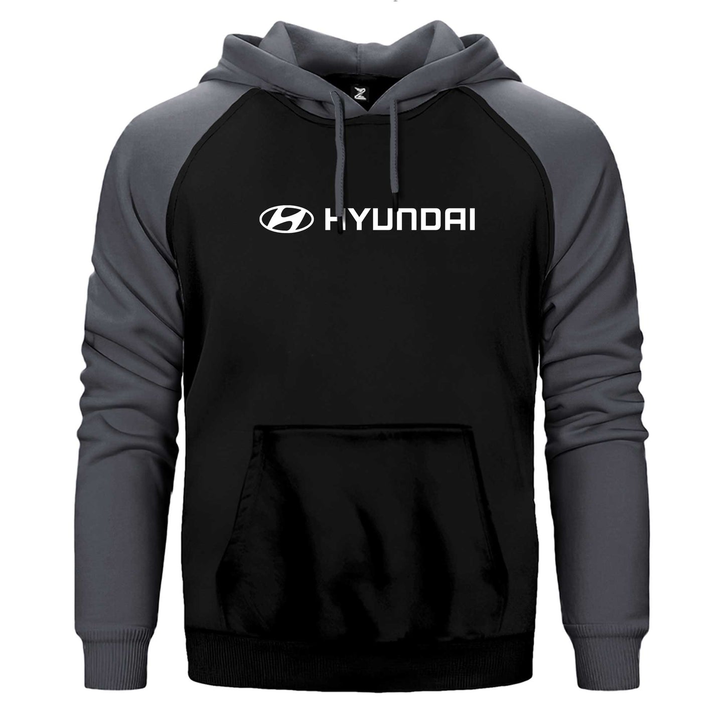 Hyundai  Text Logo Çift Renk Reglan Kol Sweatshirt / Hoodie