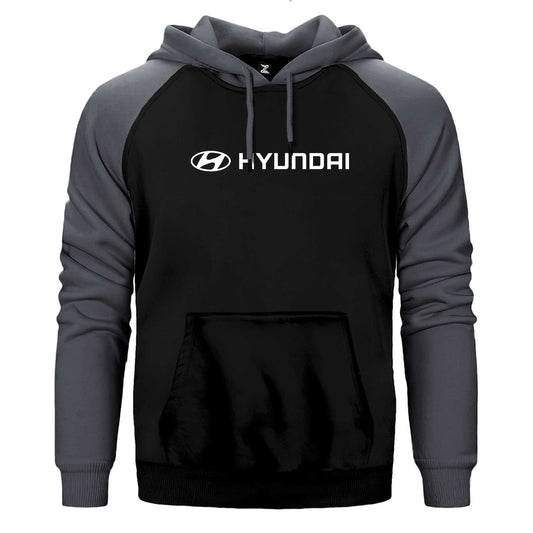 Hyundai  Text Logo Çift Renk Reglan Kol Sweatshirt / Hoodie