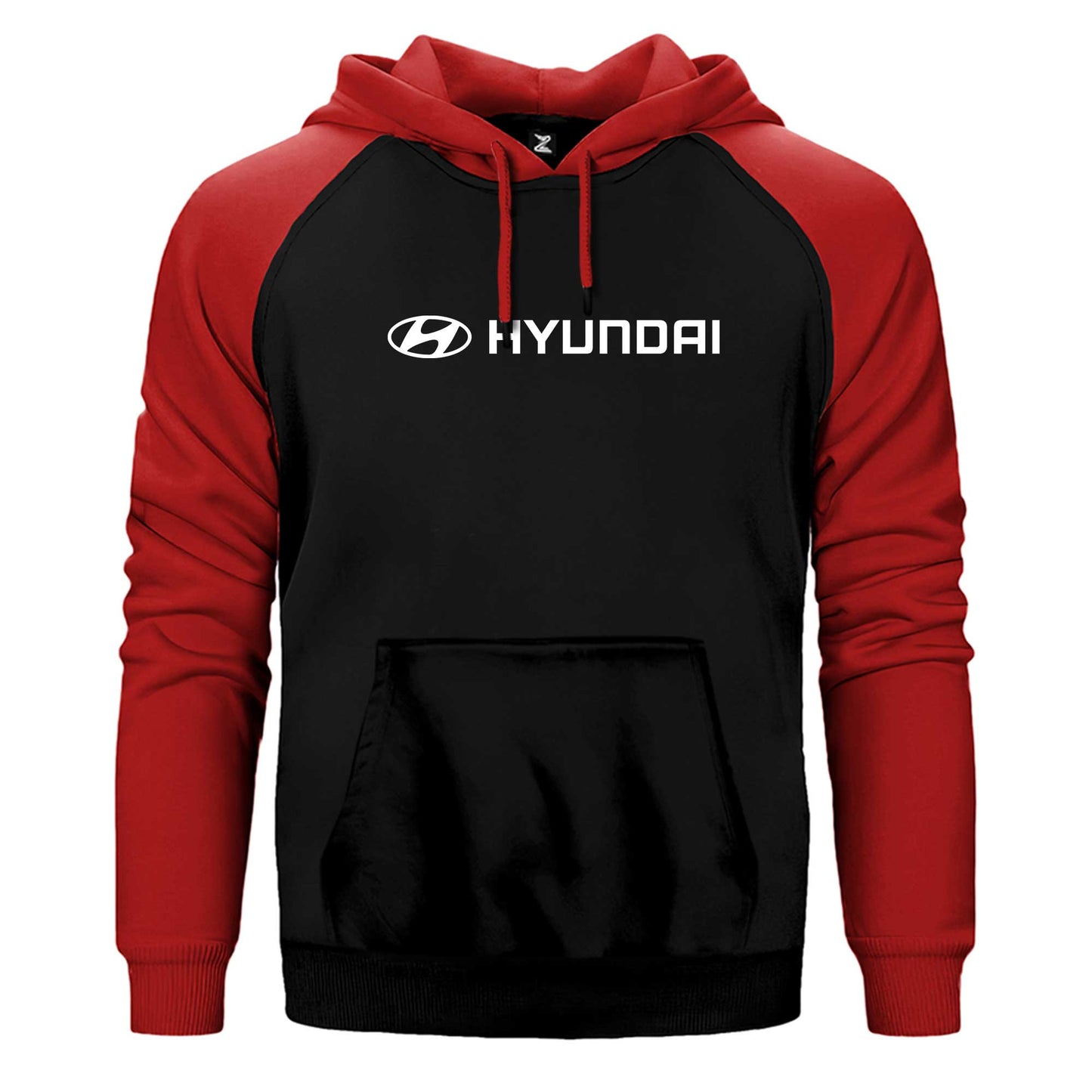 Hyundai  Text Logo Çift Renk Reglan Kol Sweatshirt / Hoodie