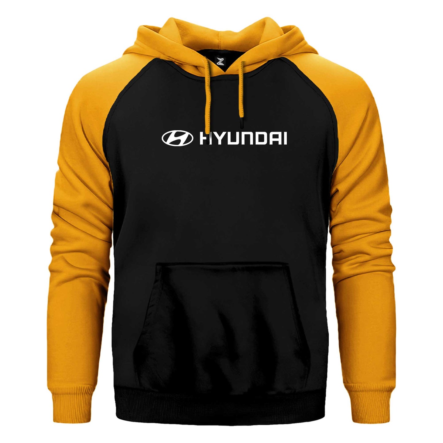 Hyundai  Text Logo Çift Renk Reglan Kol Sweatshirt / Hoodie