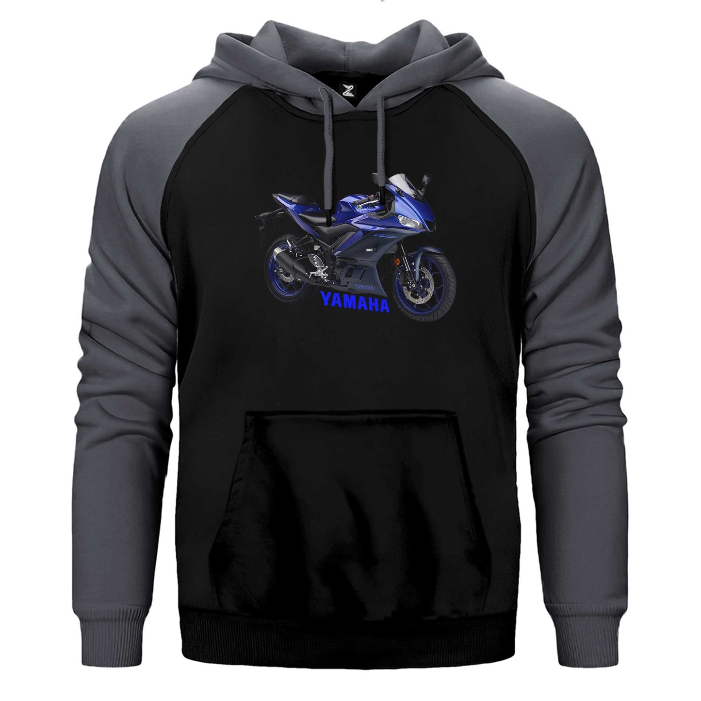 Yamaha R25 And Text Çift Renk Reglan Kol Sweatshirt / Hoodie