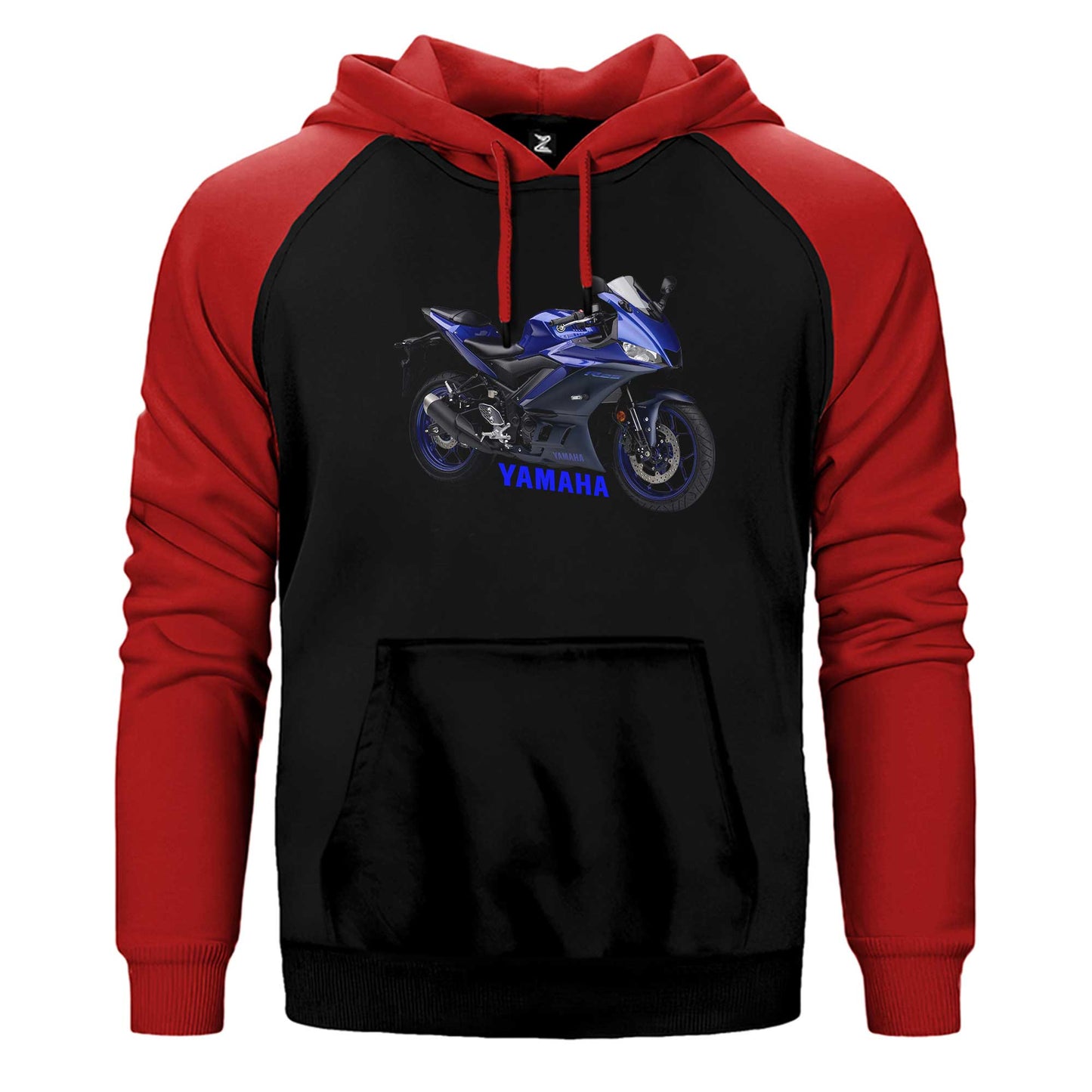Yamaha R25 And Text Çift Renk Reglan Kol Sweatshirt / Hoodie