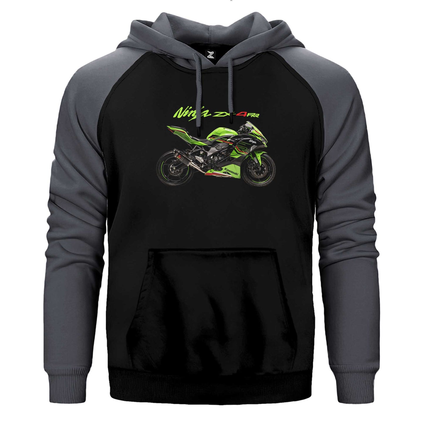 Kawasaki Ninja ZX4RR Çift Renk Reglan Kol Sweatshirt / Hoodie