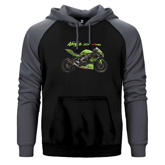 Kawasaki Ninja ZX4RR Çift Renk Reglan Kol Sweatshirt / Hoodie