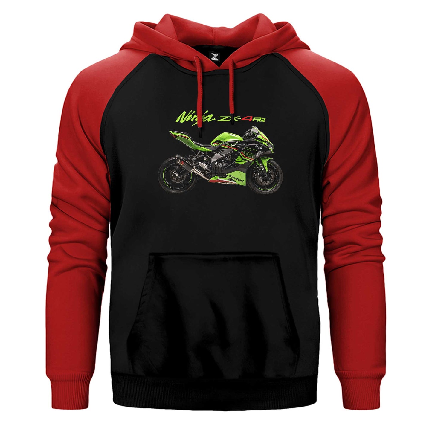 Kawasaki Ninja ZX4RR Çift Renk Reglan Kol Sweatshirt / Hoodie