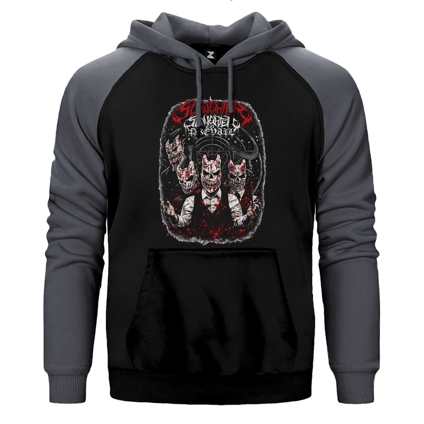 Slaughter To Prevail Coterie of Darkness Çift Renk Reglan Kol Sweatshirt / Hoodie