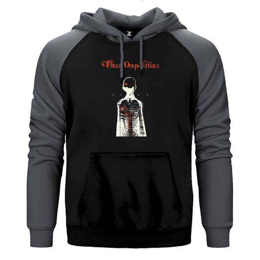 Three Days Grace Human Çift Renk Reglan Kol Sweatshirt / Hoodie