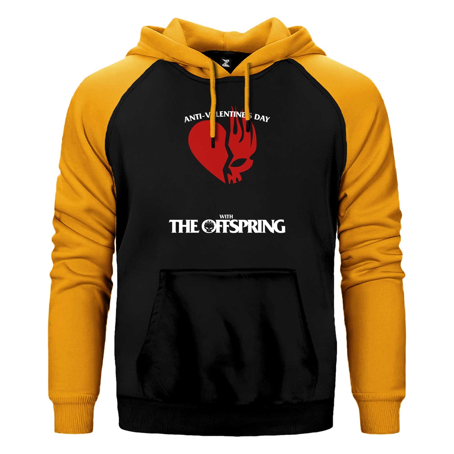 The Offspring Anti Valentine's Day Çift Renk Reglan Kol Sweatshirt / Hoodie