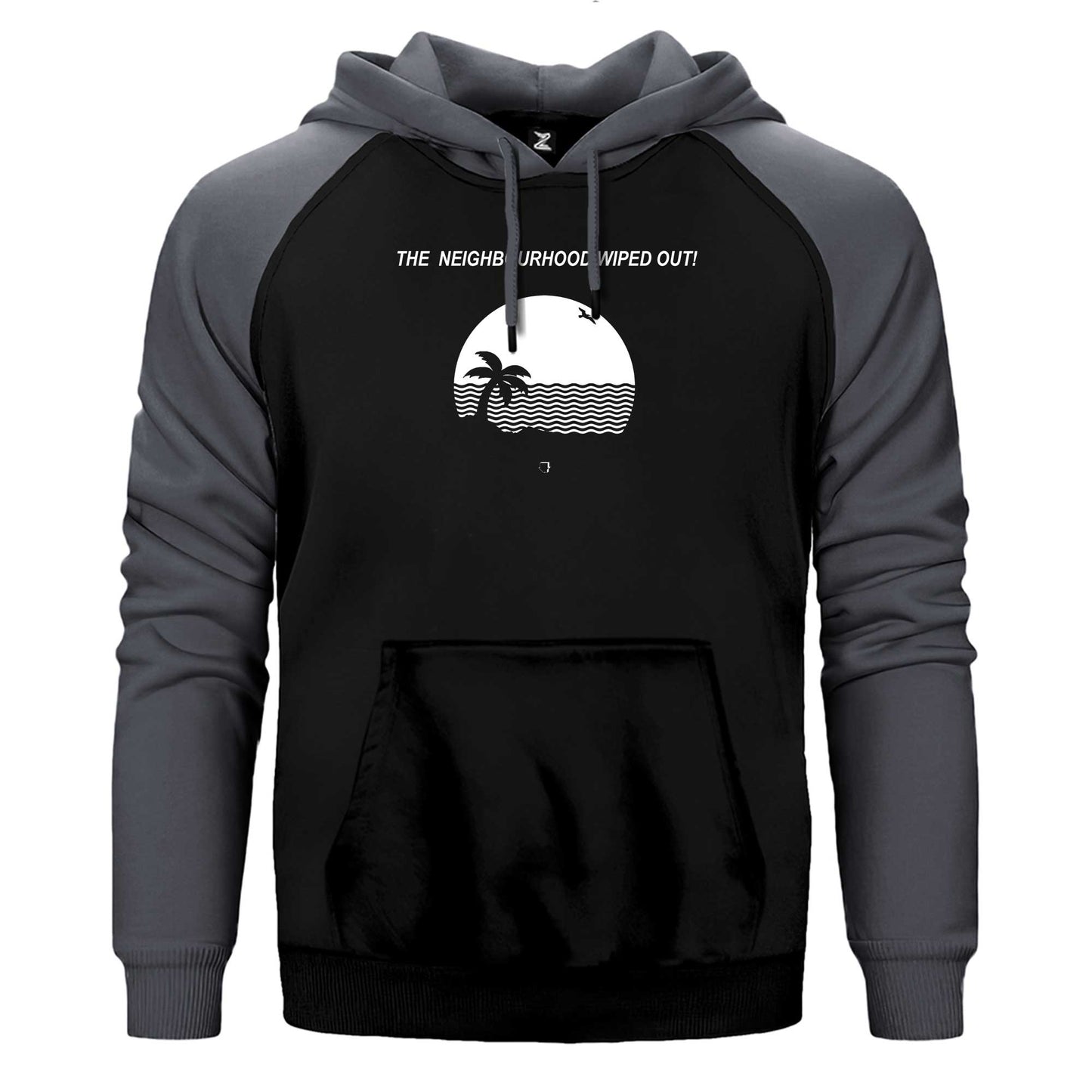 The Neighbourhood Wiped Out Çift Renk Reglan Kol Sweatshirt / Hoodie