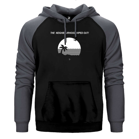 The Neighbourhood Wiped Out Çift Renk Reglan Kol Sweatshirt / Hoodie