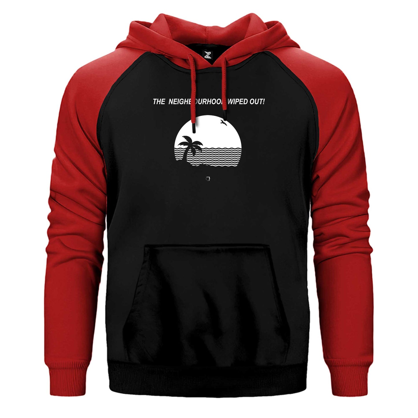 The Neighbourhood Wiped Out Çift Renk Reglan Kol Sweatshirt / Hoodie