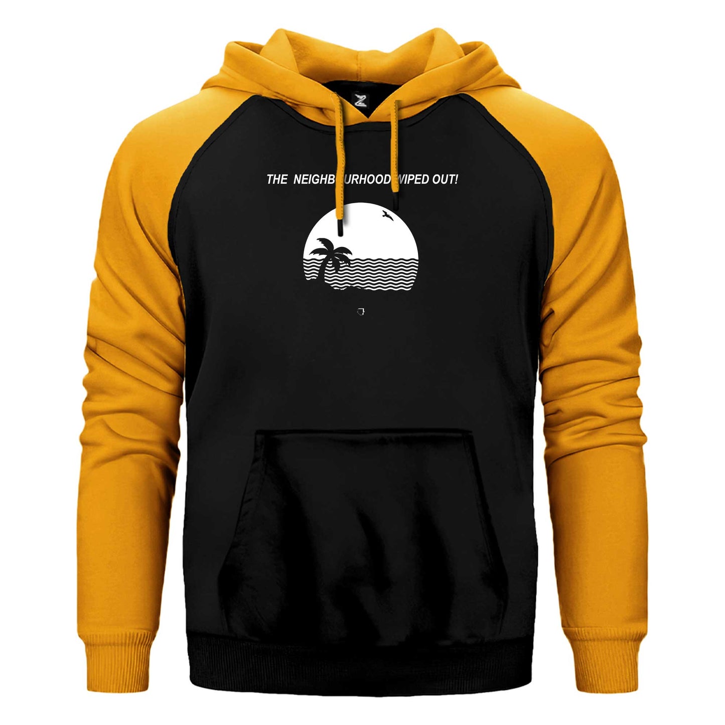 The Neighbourhood Wiped Out Çift Renk Reglan Kol Sweatshirt / Hoodie
