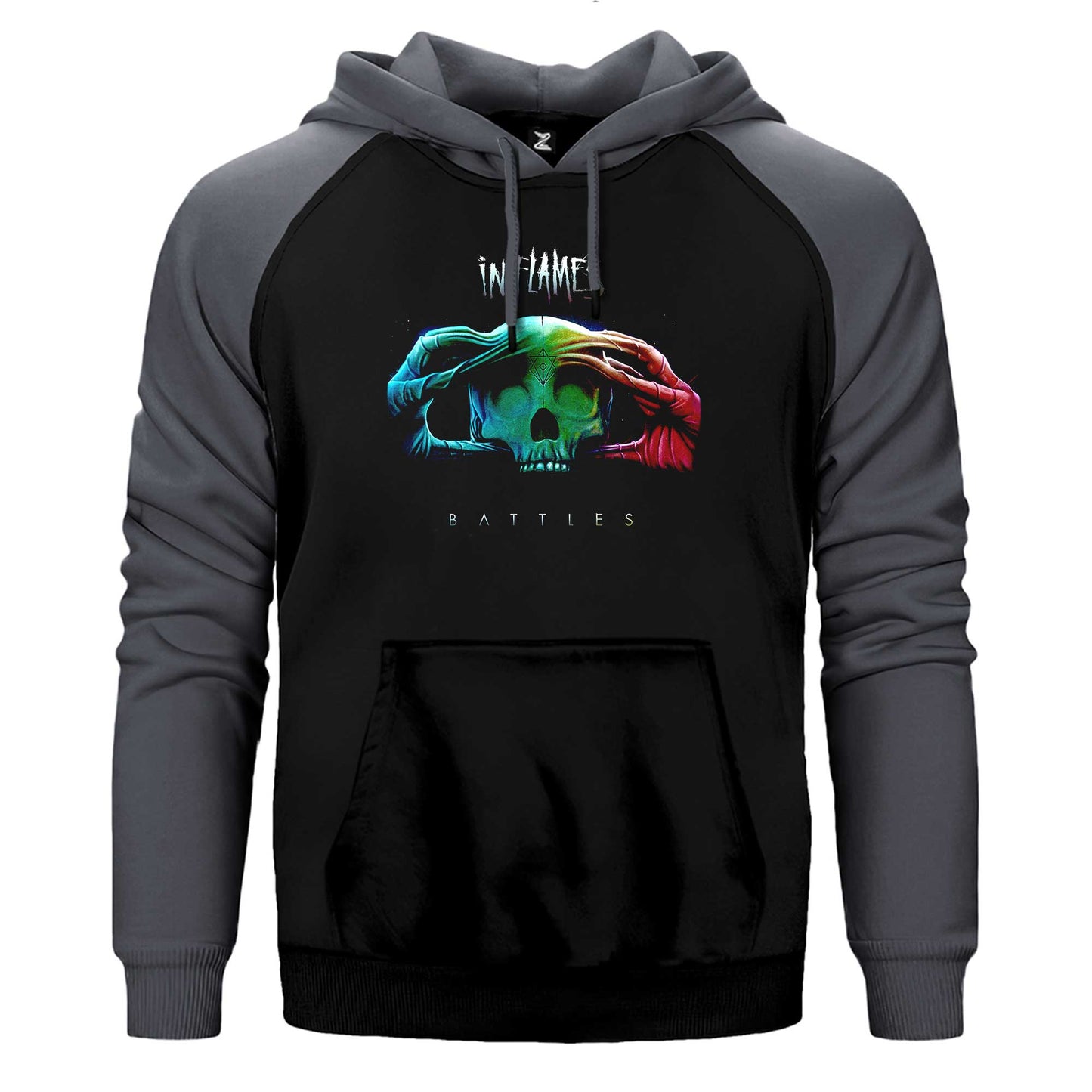 In Flames Battles Çift Renk Reglan Kol Sweatshirt / Hoodie