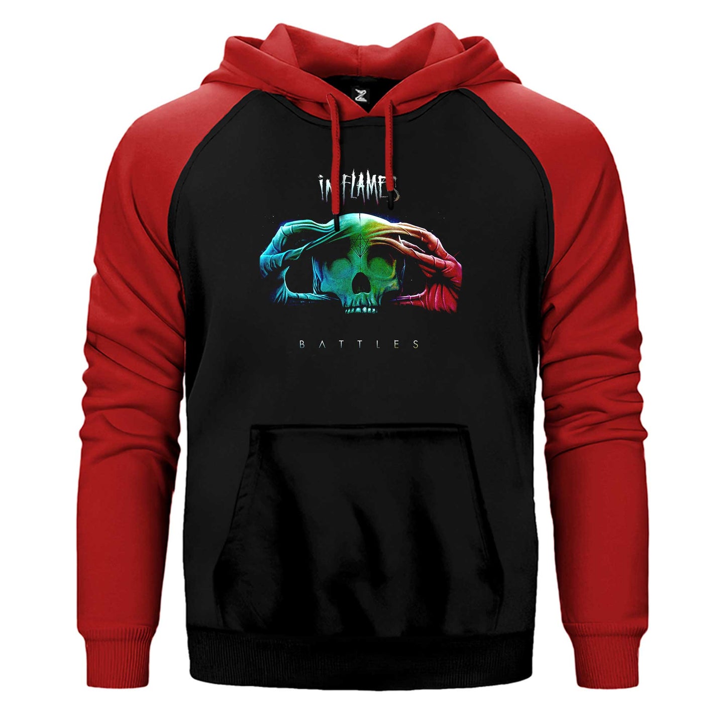 In Flames Battles Çift Renk Reglan Kol Sweatshirt / Hoodie