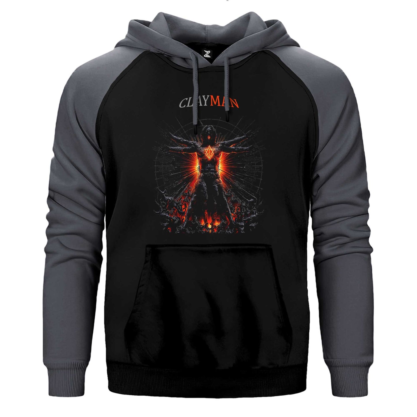 In Flames Clayman Çift Renk Reglan Kol Sweatshirt / Hoodie