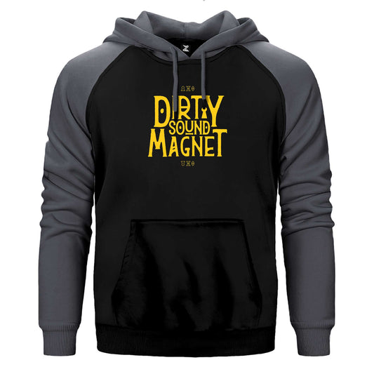 Dirty Sound Magnet Text Çift Renk Reglan Kol Sweatshirt / Hoodie