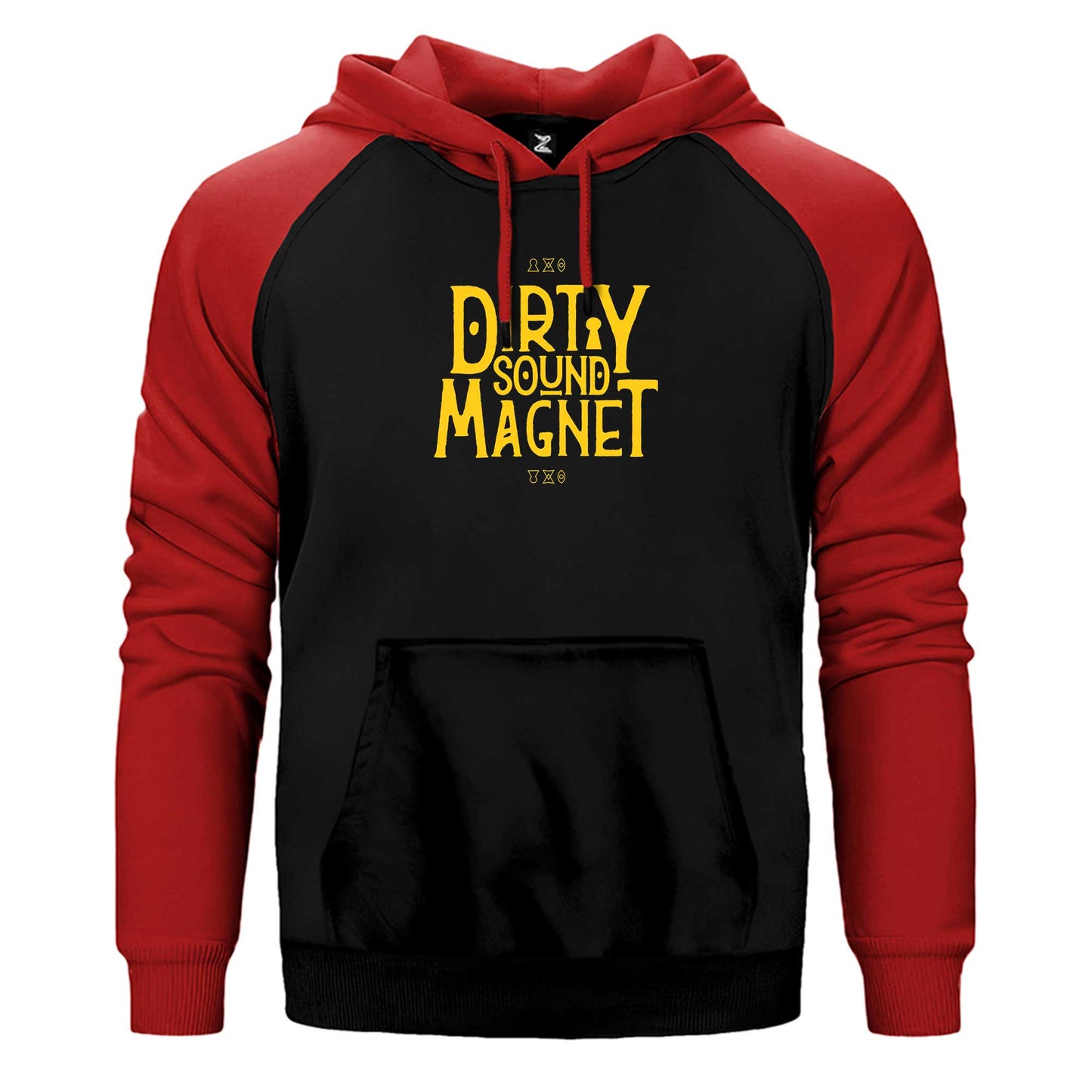 Dirty Sound Magnet Text Çift Renk Reglan Kol Sweatshirt / Hoodie