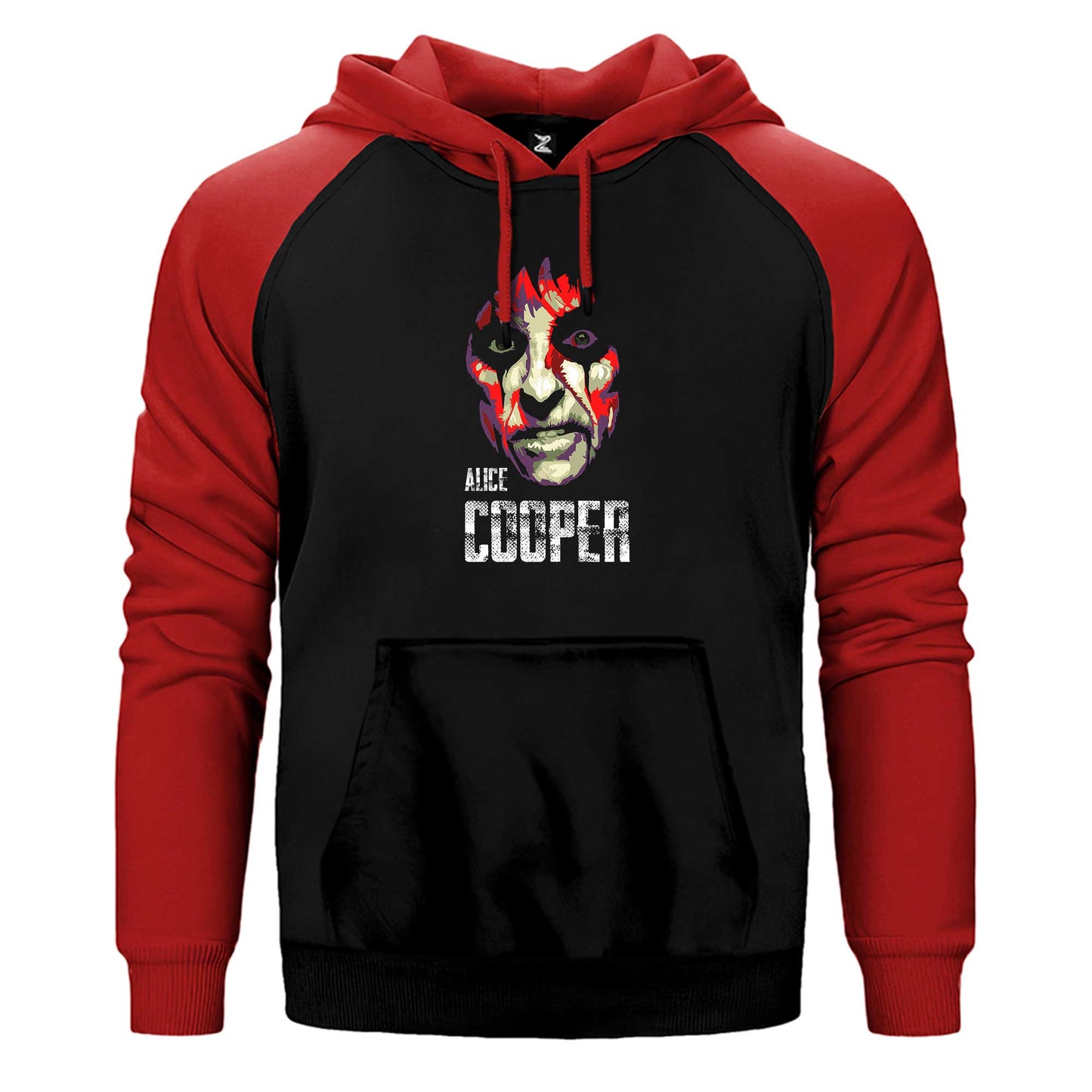 Alice Cooper Silüet Çift Renk Reglan Kol Sweatshirt / Hoodie
