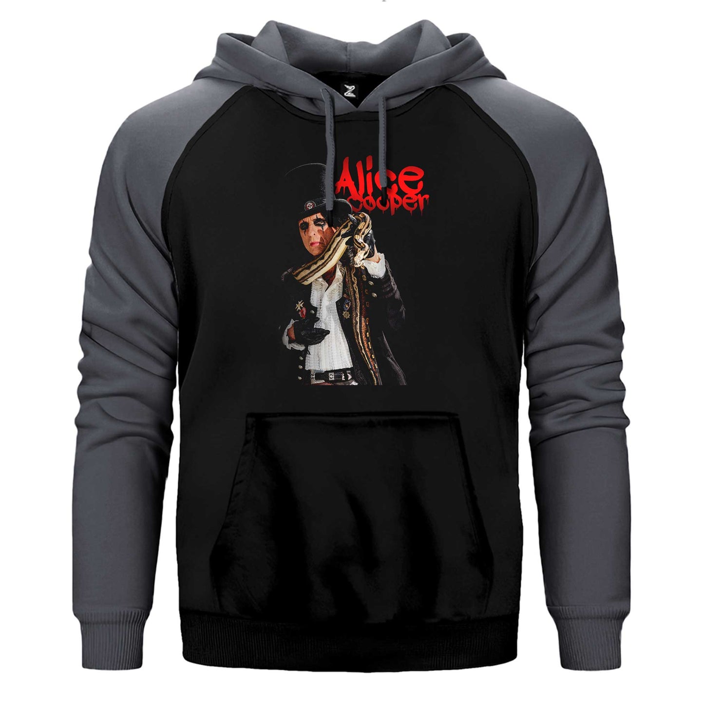 Alice Cooper Snake Çift Renk Reglan Kol Sweatshirt / Hoodie